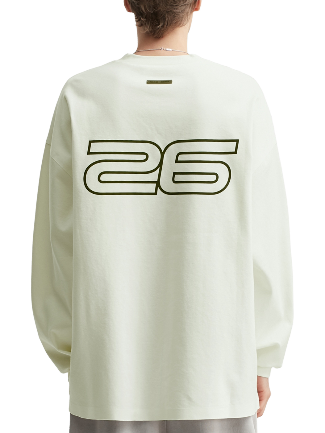 Imagem de: Camiseta Manga Longa Fear of God Essentials Ponte 90s Marfim