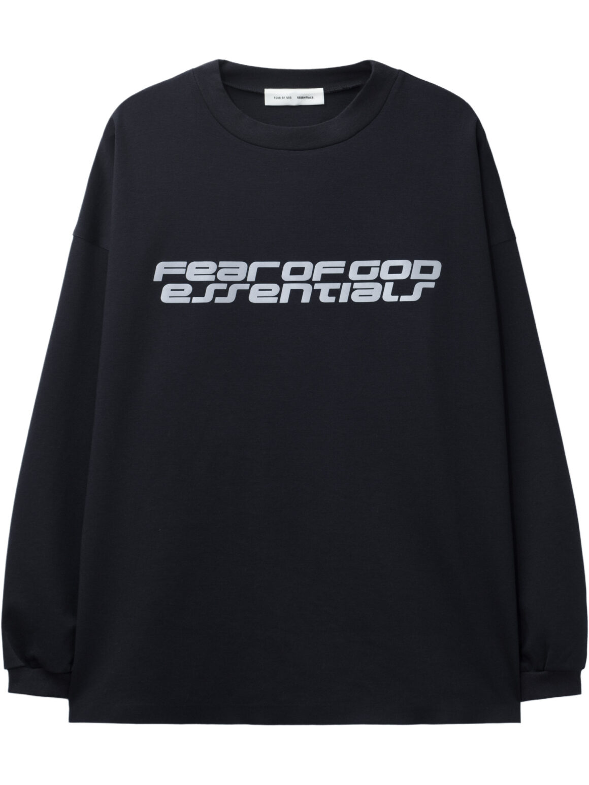 Imagem de: Camiseta Manga Longa Fear of God Essentials Ponte 90s Preto Vintage