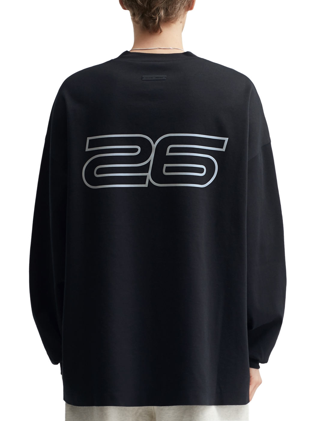 Imagem de: Camiseta Manga Longa Fear of God Essentials Ponte 90s Preto Vintage