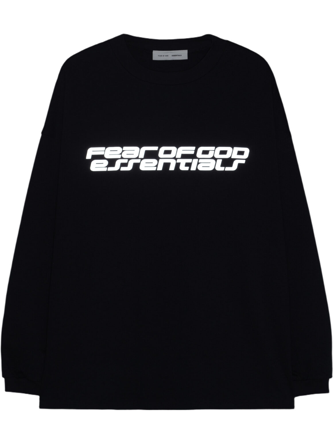 Imagem de: Camiseta Manga Longa Fear of God Essentials Ponte 90s Preto Vintage