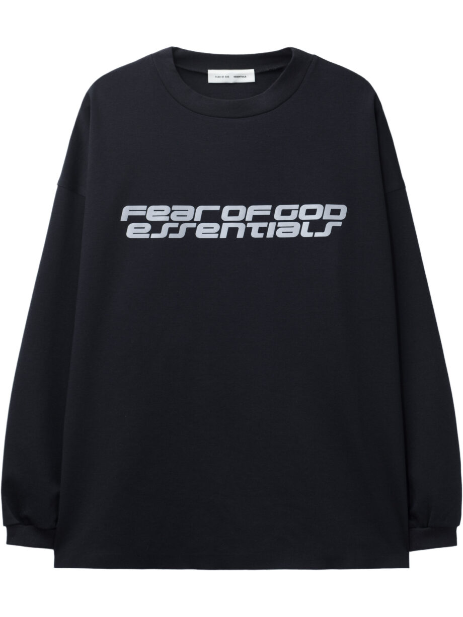 Imagem de: Camiseta Manga Longa Fear of God Essentials Ponte 90s Preto Vintage