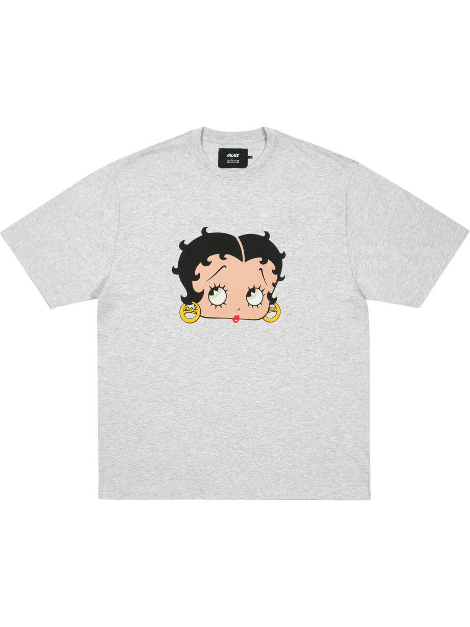 Imagem de: Camiseta Palace Skateboards Betty Boop Cinza Mescla