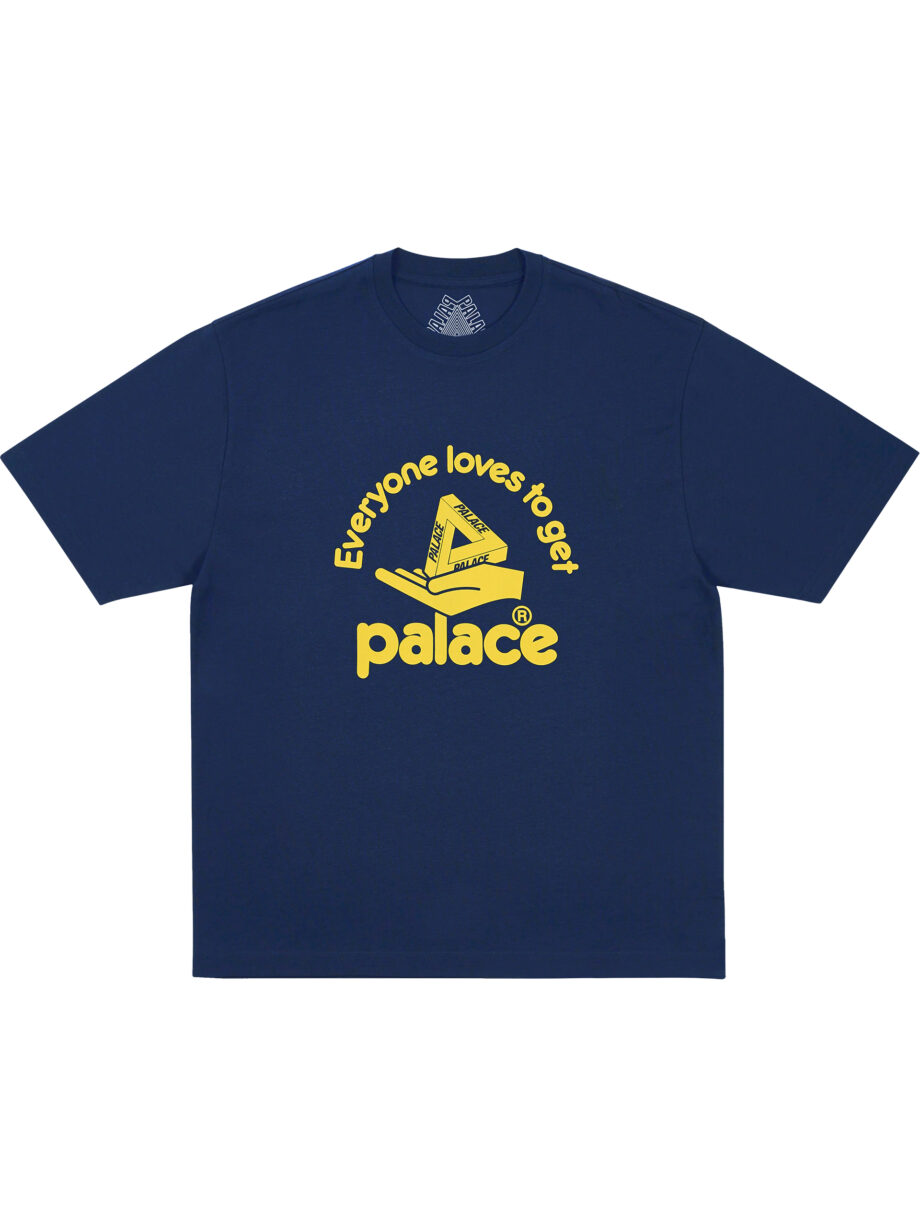 Imagem de: Camiseta Palace Skateboards Hand Out Azul Marinho