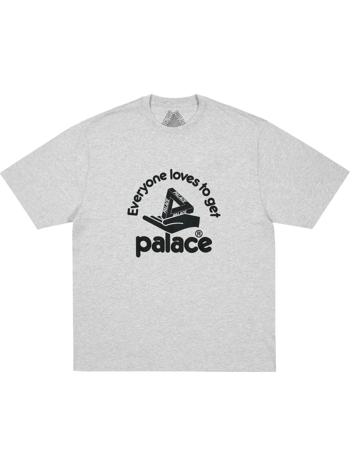 Imagem de: Camiseta Palace Skateboards Hand Out Cinza Mescla
