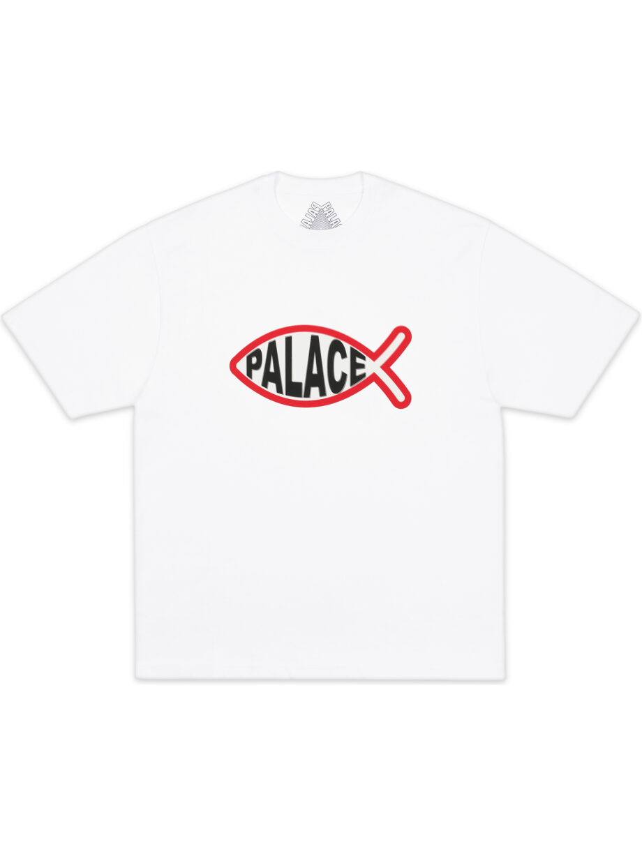 Imagem de: Camiseta Palace Skateboards Plaice Branca