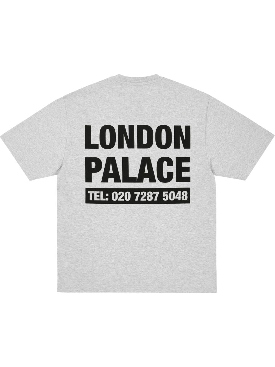Imagem de: Camiseta Palace Skateboards Shop Numbers Cinza Mescla