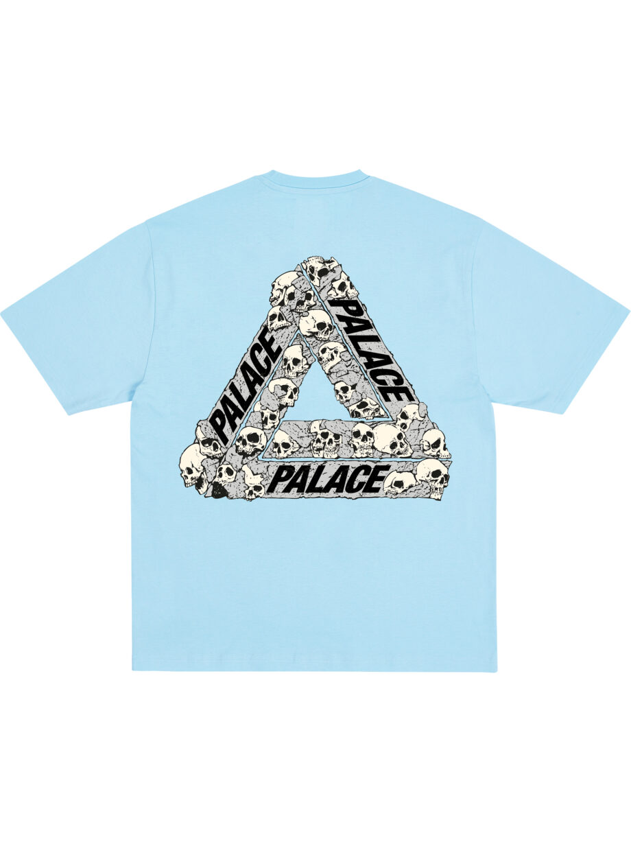 Imagem de: Camiseta Palace Skateboards Skull Tri Azul