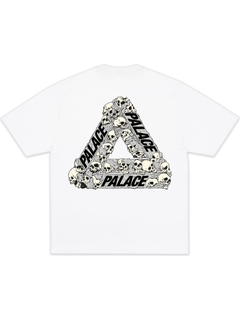 Imagem de: Camiseta Palace Skateboards Skull Tri Branca