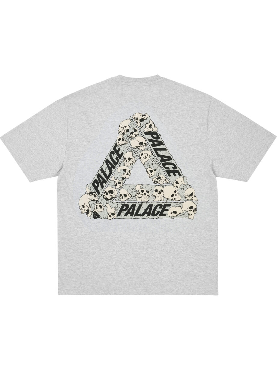Imagem de: Camiseta Palace Skateboards Skull Tri Cinza Mescla