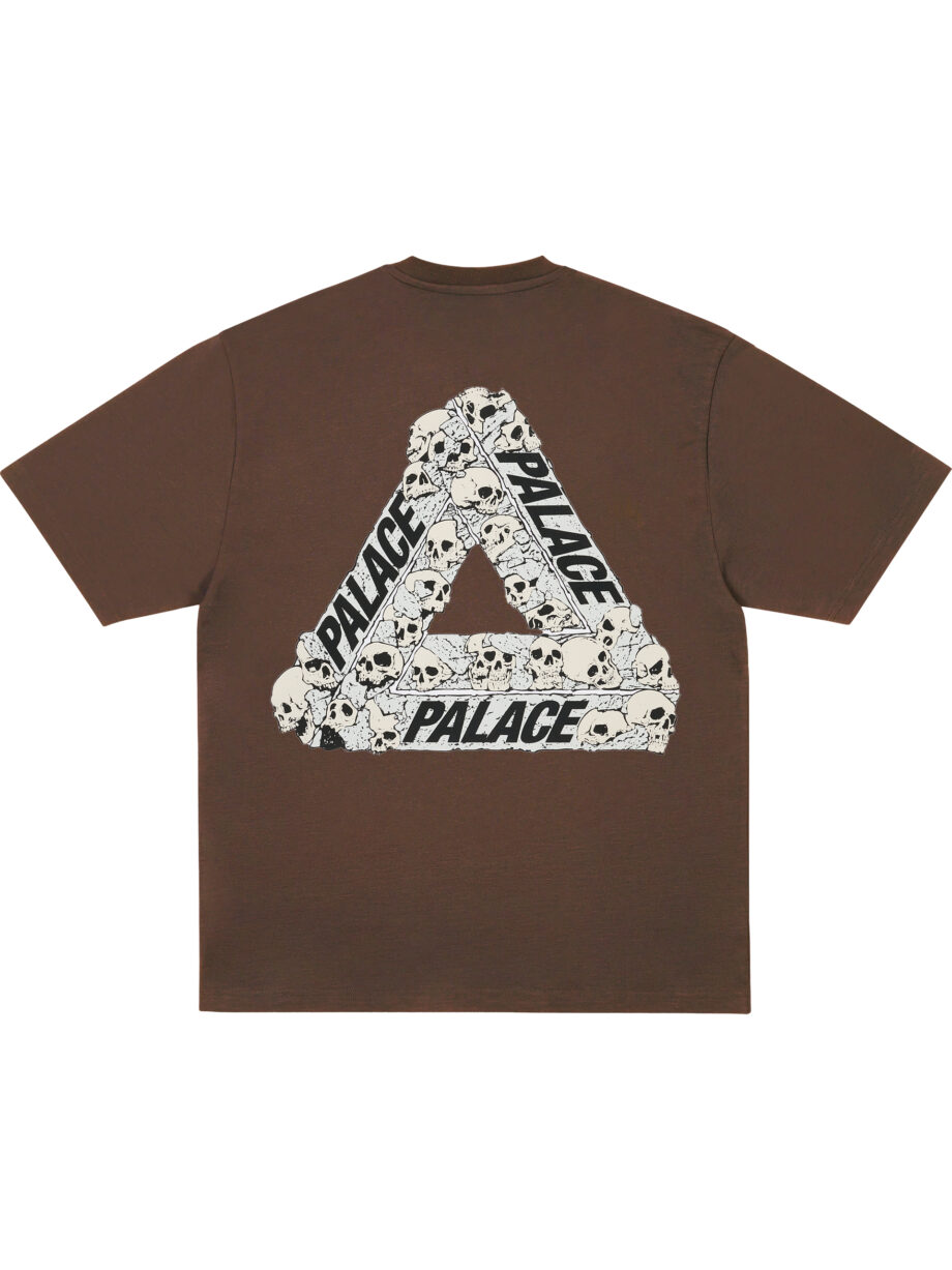 Imagem de: Camiseta Palace Skateboards Skull Tri Marrom