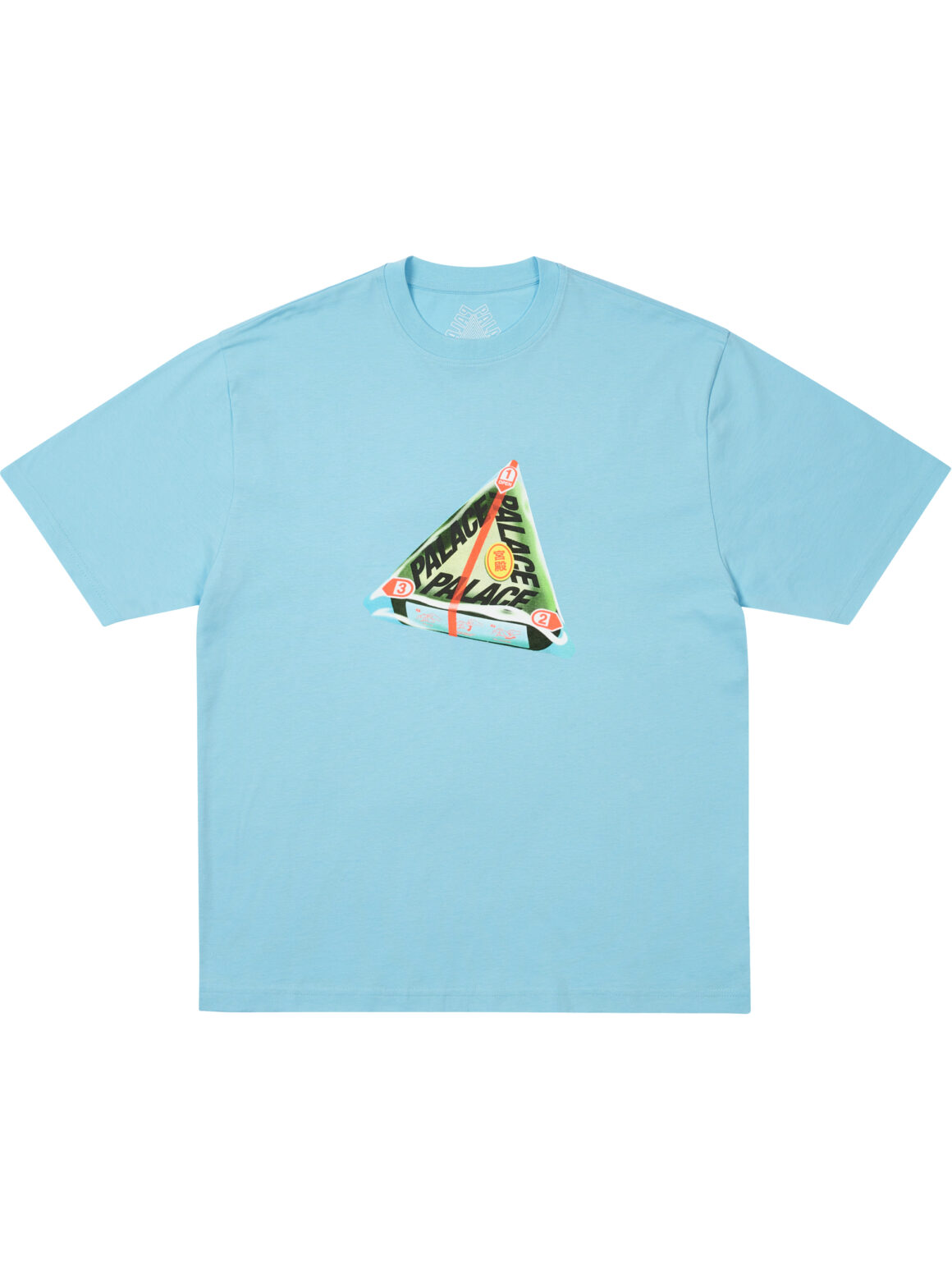 Imagem de: Camiseta Palace Skateboards Tri Onigiri Azul Skyline