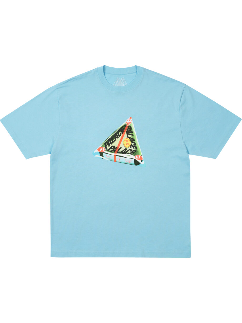 Imagem de: Camiseta Palace Skateboards Tri Onigiri Azul Skyline