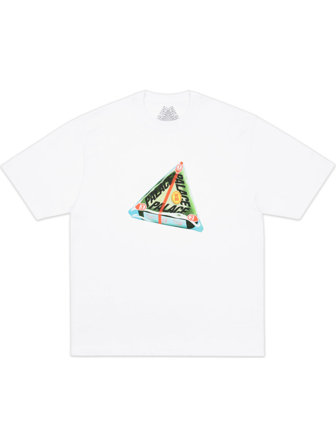 Imagem de: Camiseta Palace Skateboards Tri Onigiri Branca