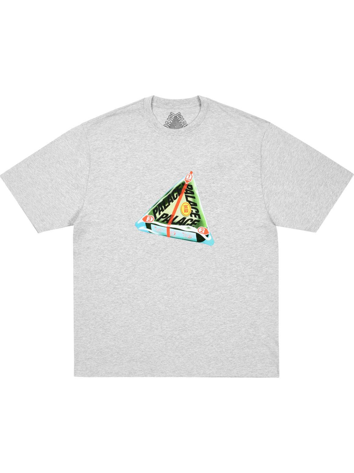 Imagem de: Camiseta Palace Skateboards Tri Onigiri Cinza Mescla