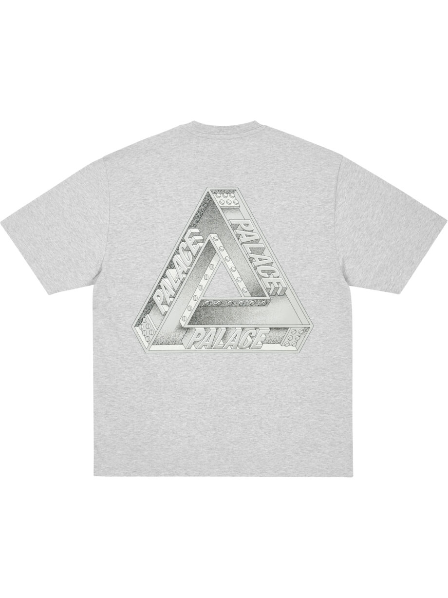 Imagem de: Camiseta Palace Tri Girders Cinza Mescla