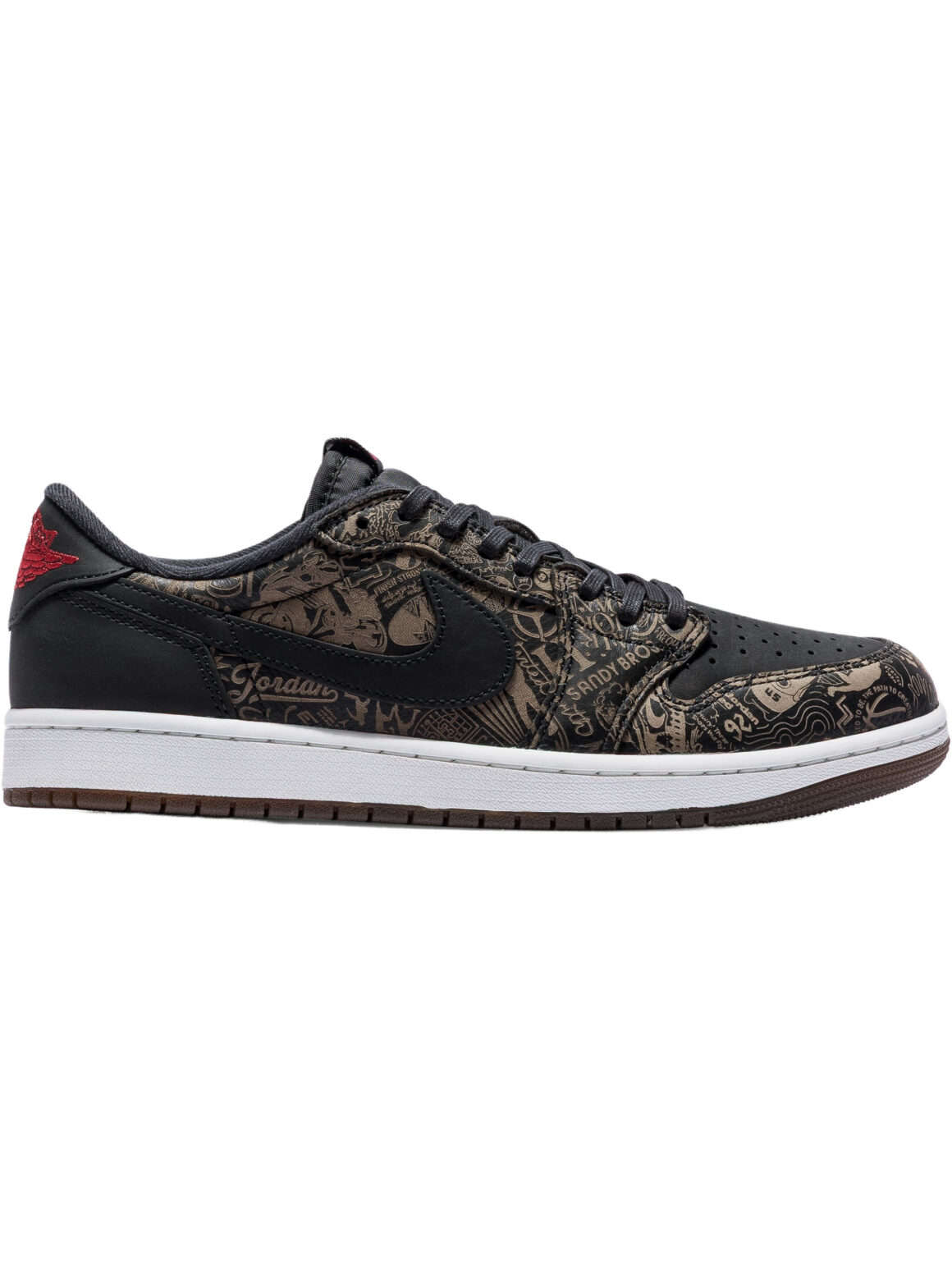 Imagem de: Tênis Jordan Brand Air Jordan 1 Low OG Laser Preto e Vermelho