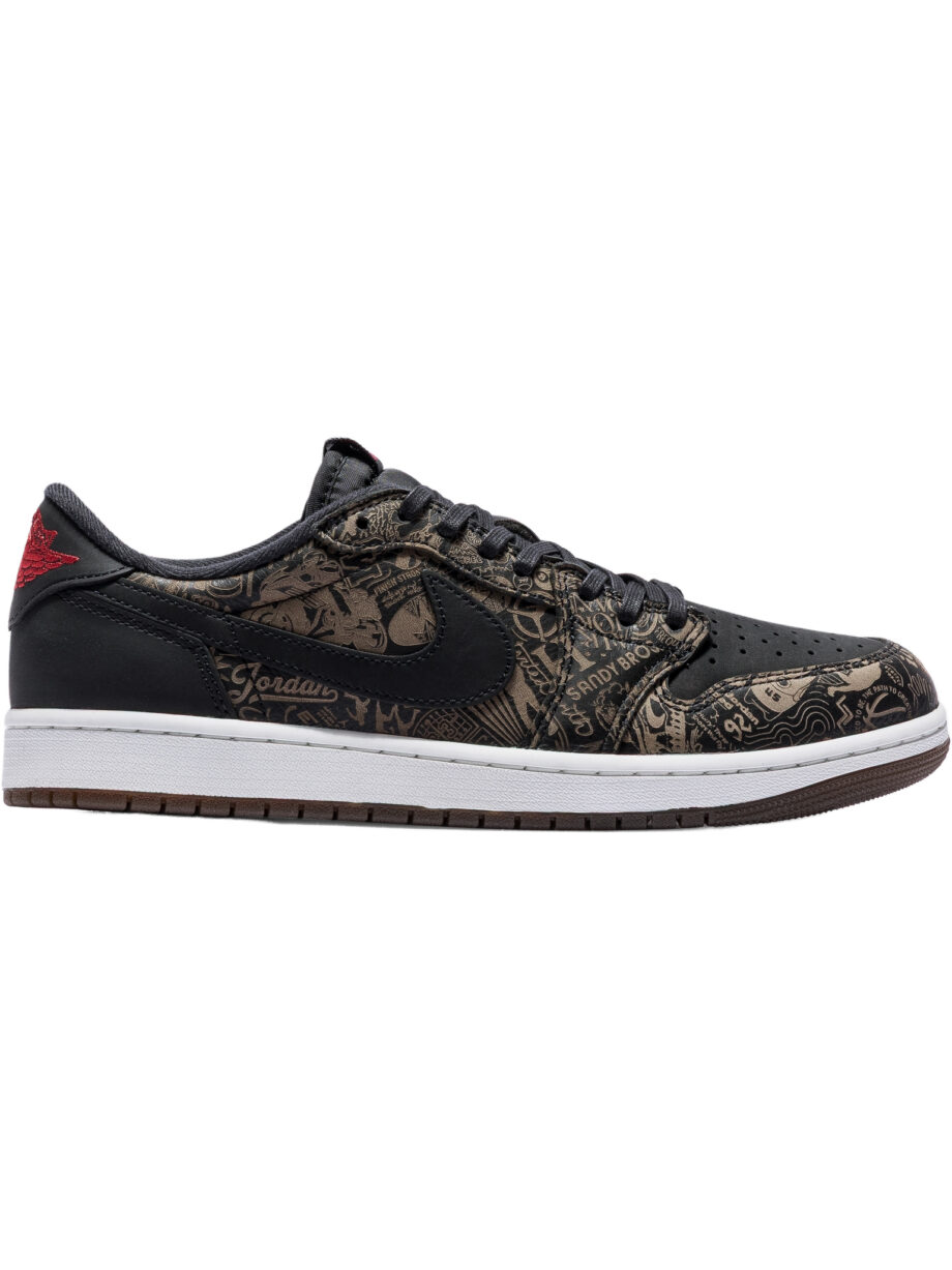 Imagem de: Tênis Jordan Brand Air Jordan 1 Low OG Laser Preto e Vermelho