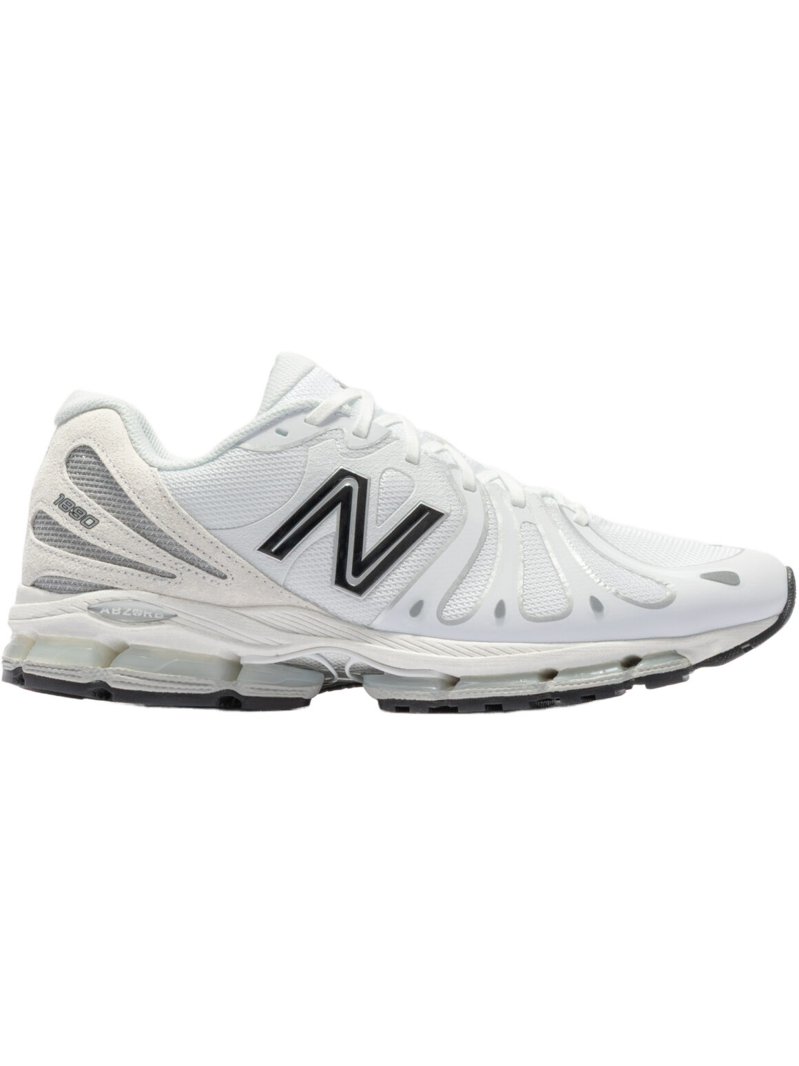Imagem de: Tênis New Balance ABZORB 1890 Branco e Prata Metálico