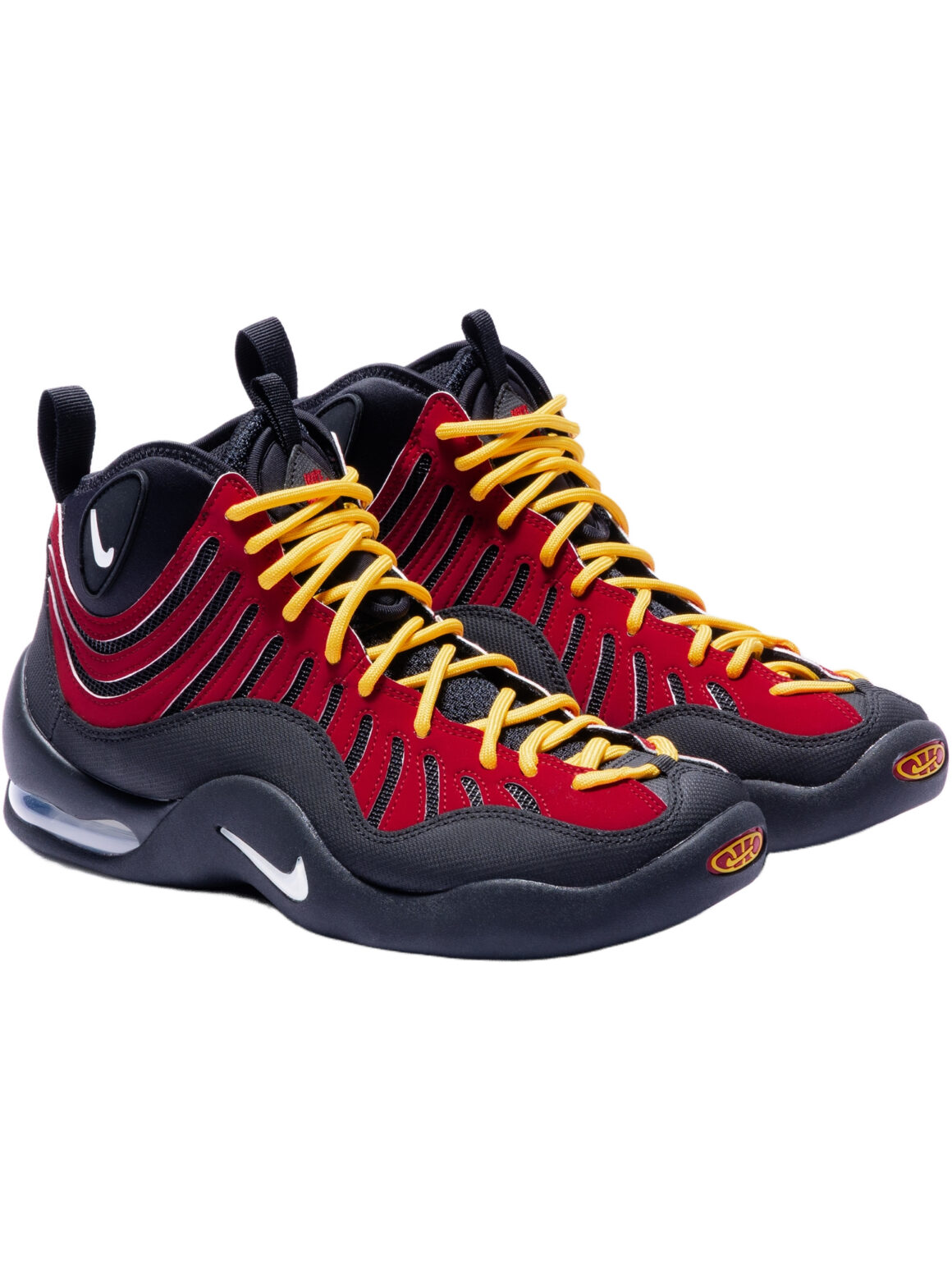 Imagem de: Tênis Nike Air Bakin High SP Vermelho Branco Amarelo e Preto