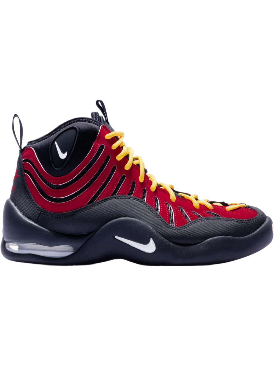Imagem de: Tênis Nike Air Bakin High SP Vermelho Branco Amarelo e Preto