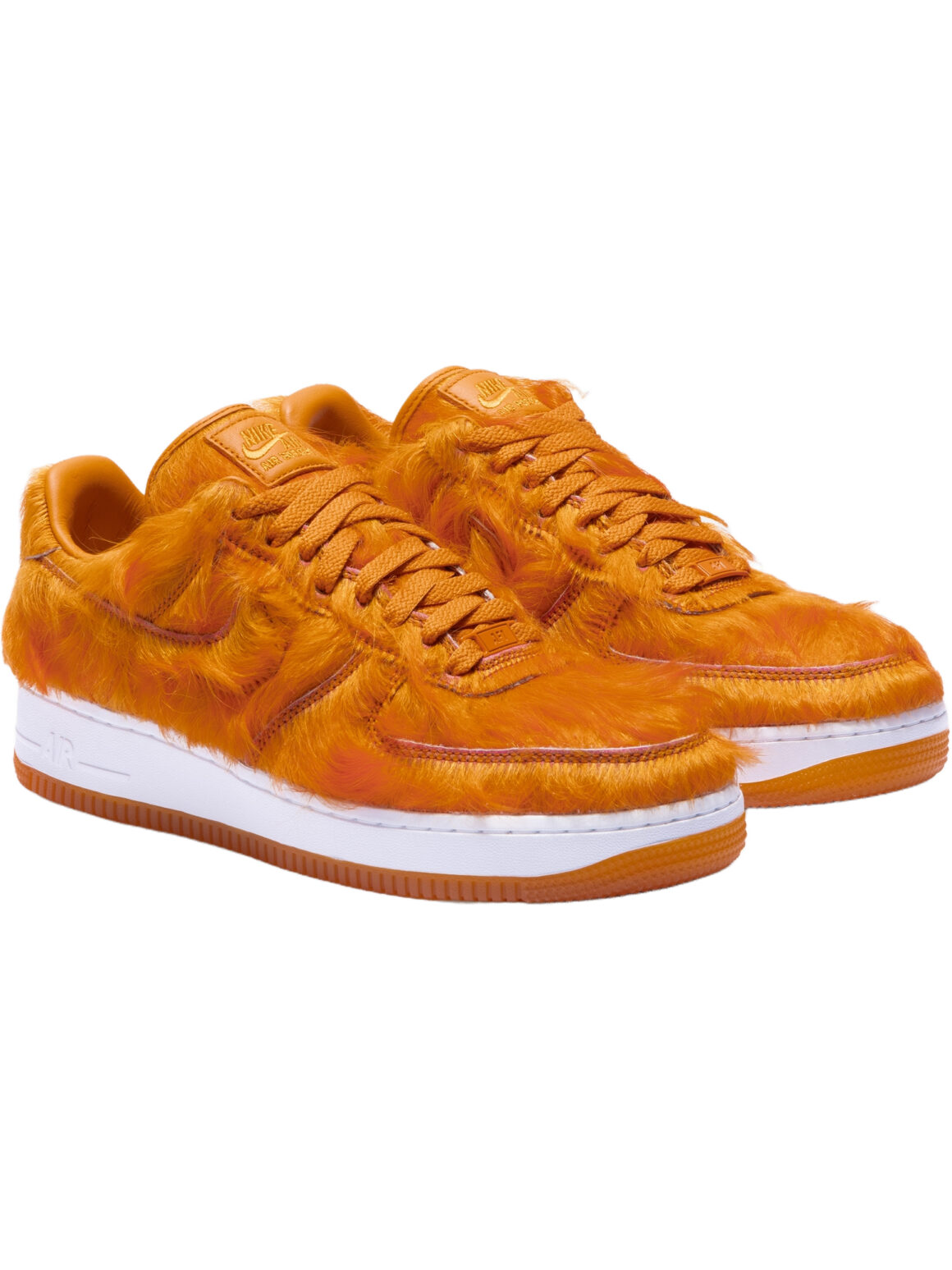 Imagem de: Tênis Nike Air Force 1 QS Laranja Campfire Sunset Branco