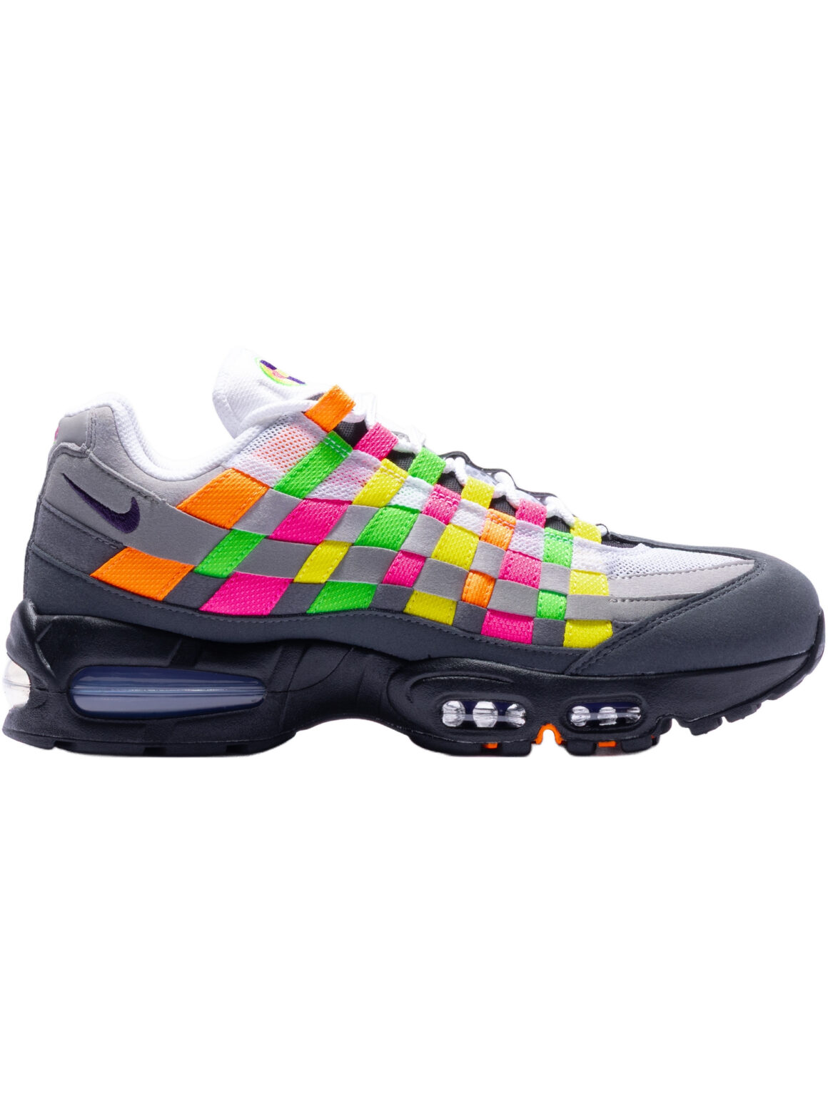 Imagem de: Tênis Nike Air Max 95 Woven Big Bubble Branco Cinza e Roxo