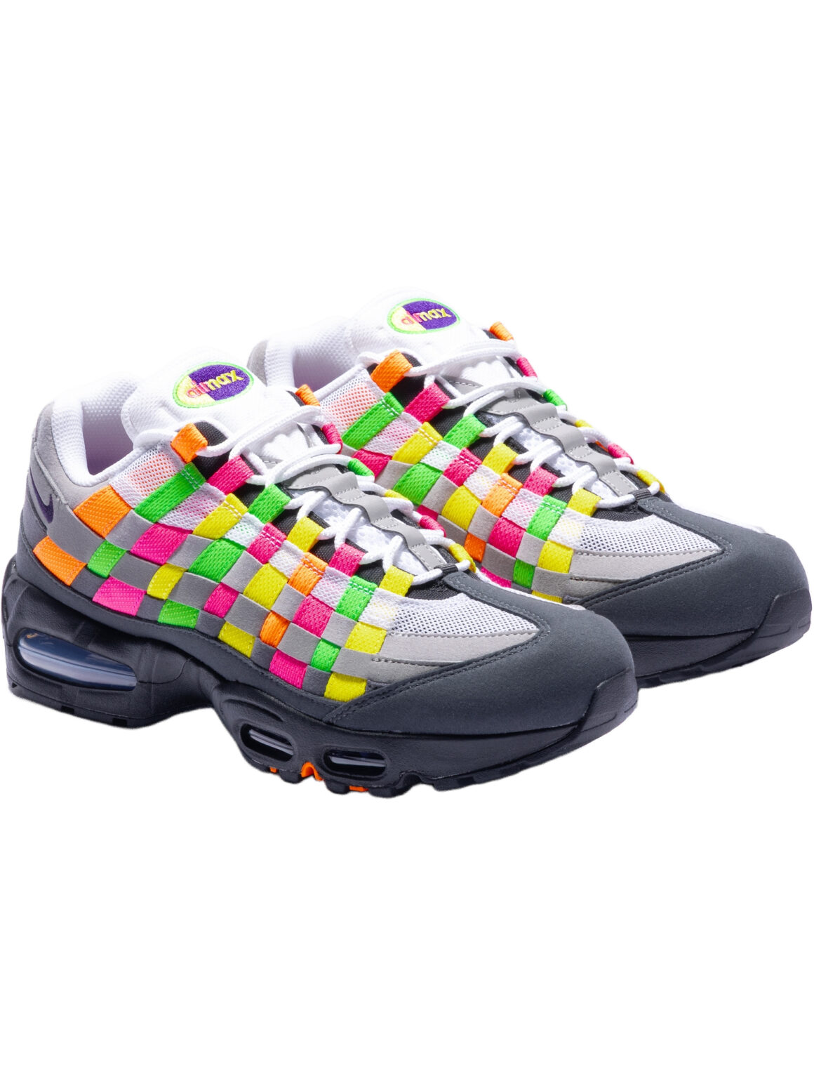Imagem de: Tênis Nike Air Max 95 Woven Big Bubble Branco Cinza e Roxo