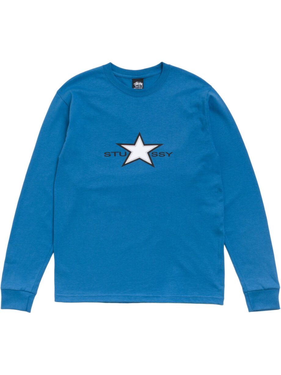 Imagem de: Camiseta Manga Longa Stüssy Star Azul