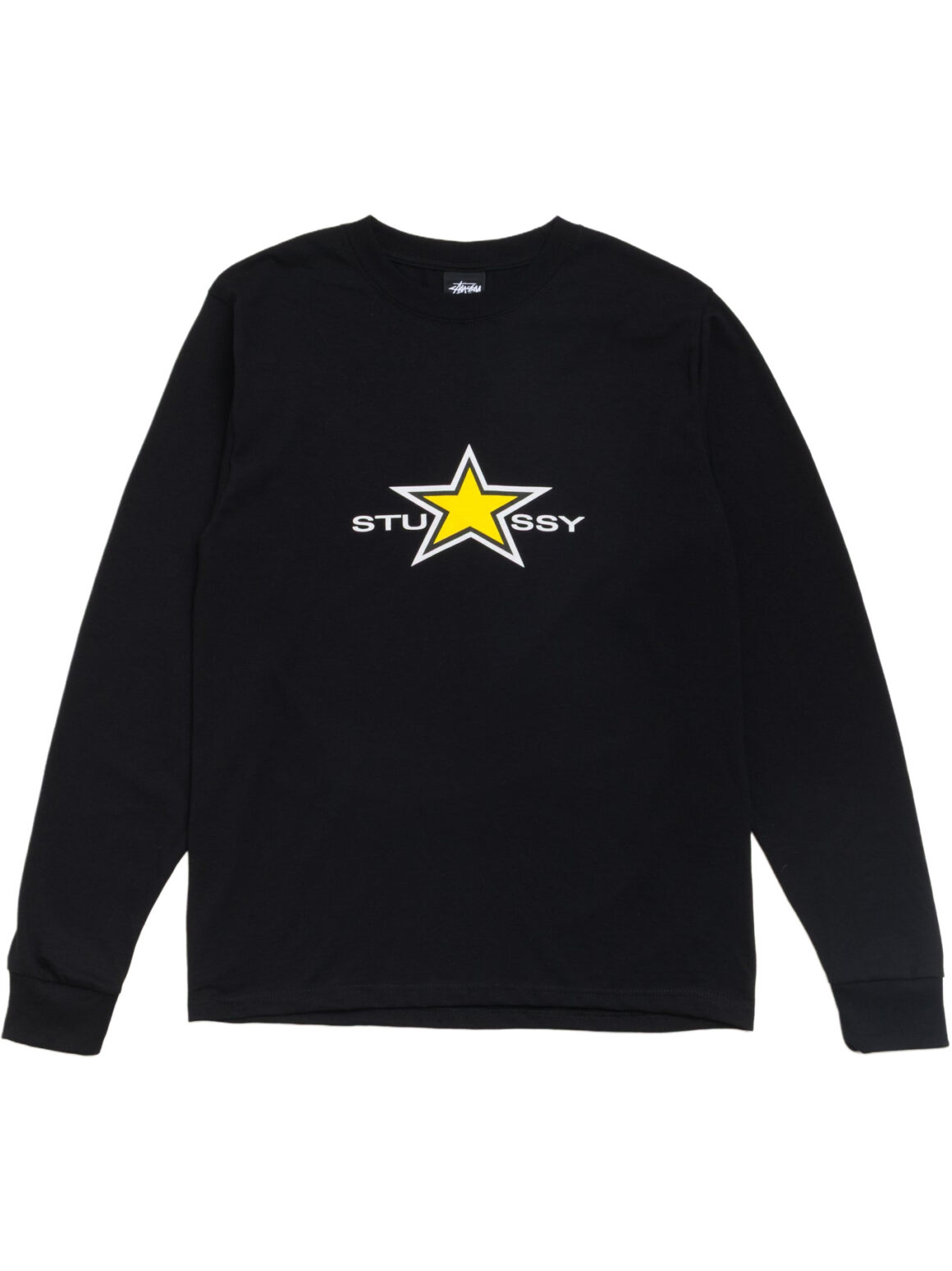 Imagem de: Camiseta Manga Longa Stüssy Star LS Tee Preta