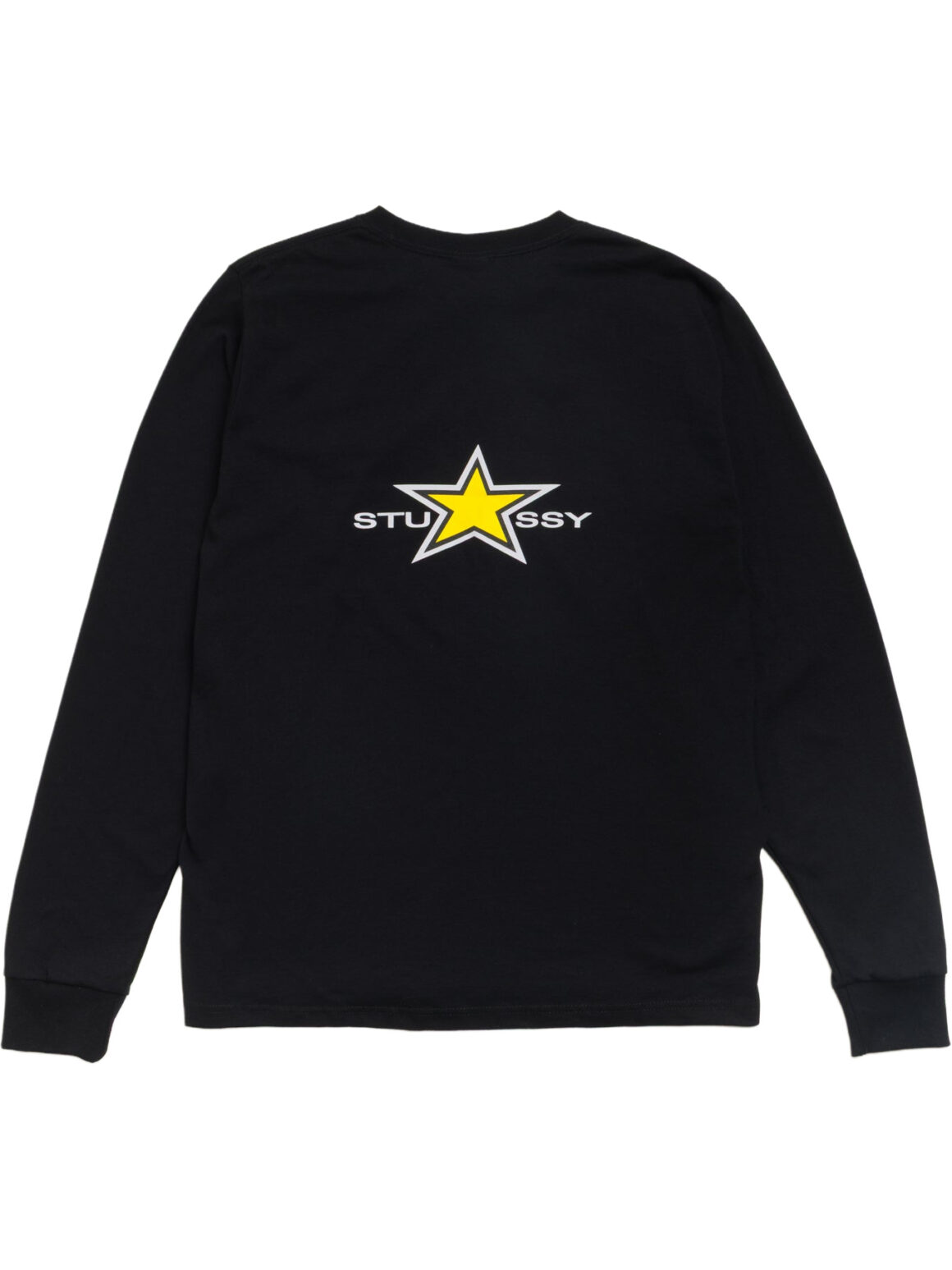 Imagem de: Camiseta Manga Longa Stüssy Star LS Tee Preta