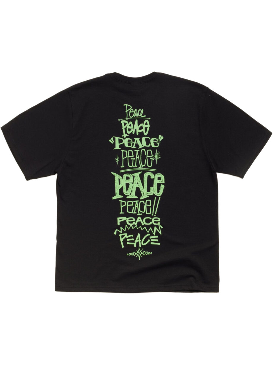 Imagem de: Camiseta Stüssy Peace Increased Preta