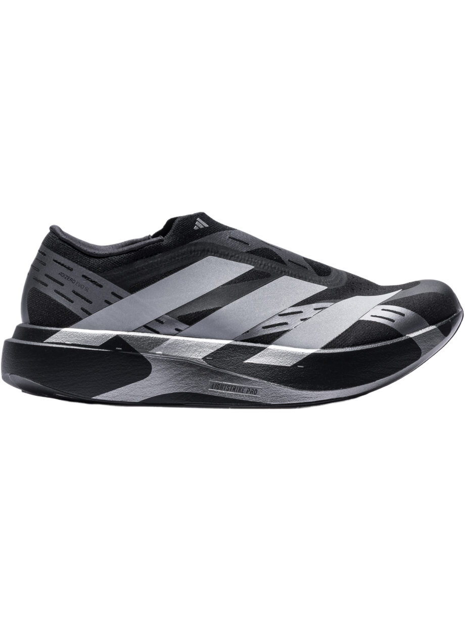 Imagem de: Tênis adidas Originals Adizero EVO SL Laceless LIGHTSTRIKEPRO Preto e Prata Metálico