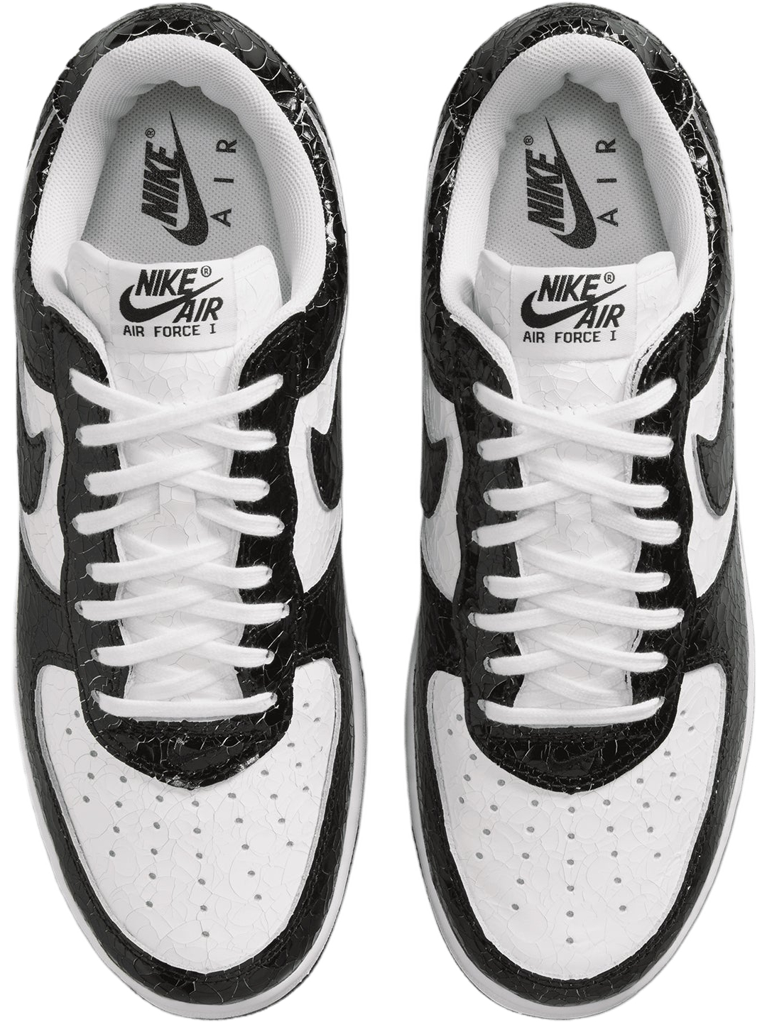 Imagem de: Tênis Nike Air Force 1 Cracked Leather Preto e Branco