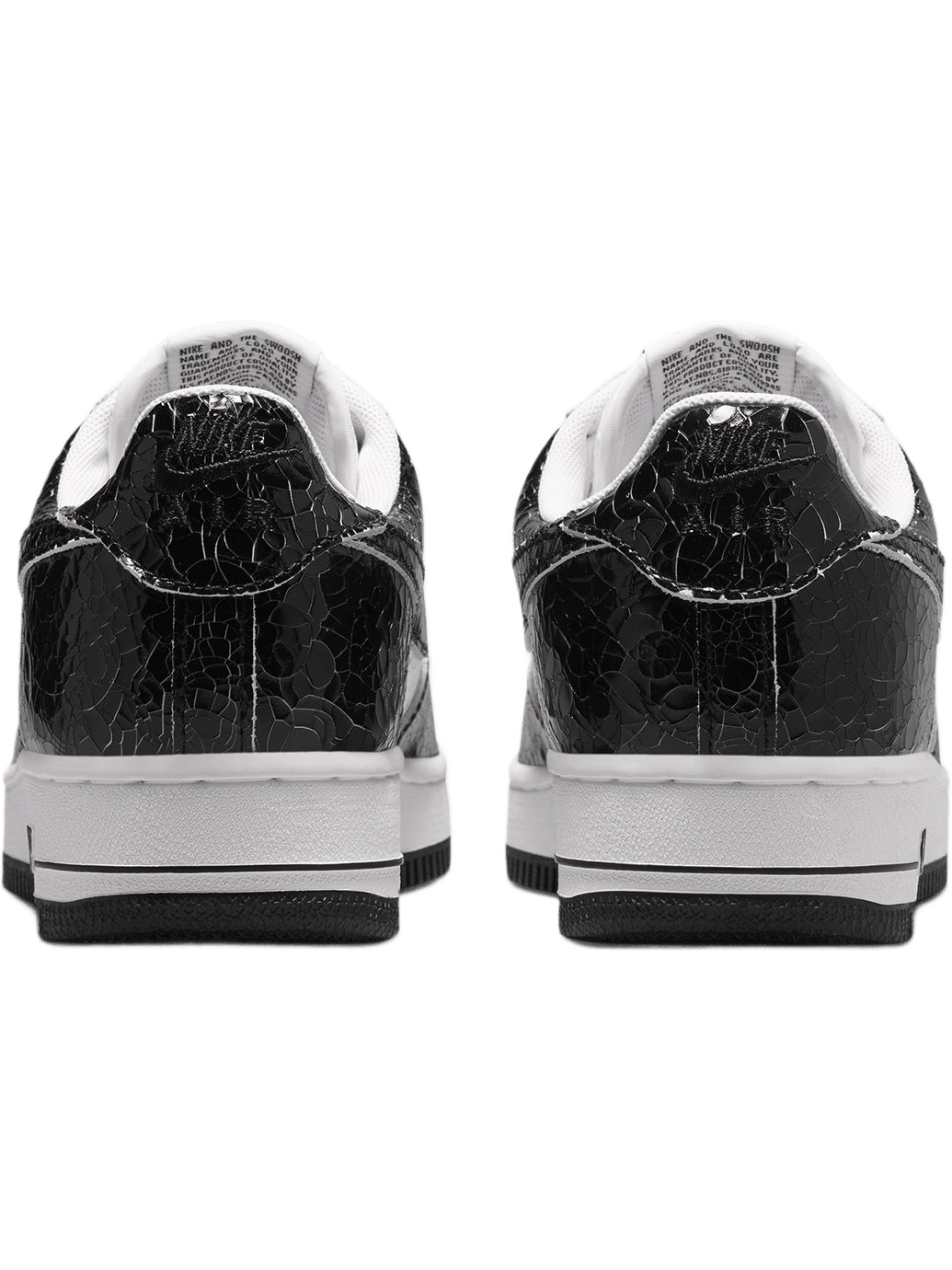 Imagem de: Tênis Nike Air Force 1 Cracked Leather Preto e Branco